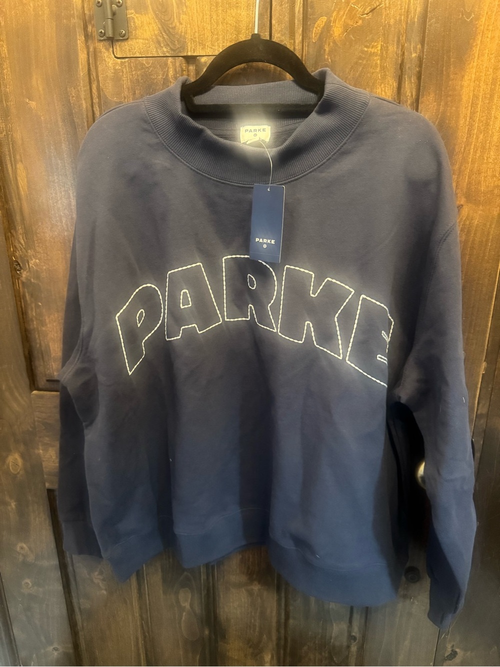 Parke Navy Logo Sweatshirt - L/XL